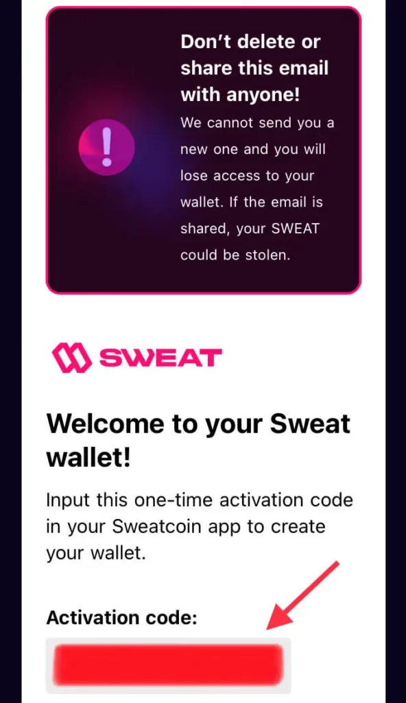 Sweatcoinアクティベーションコード