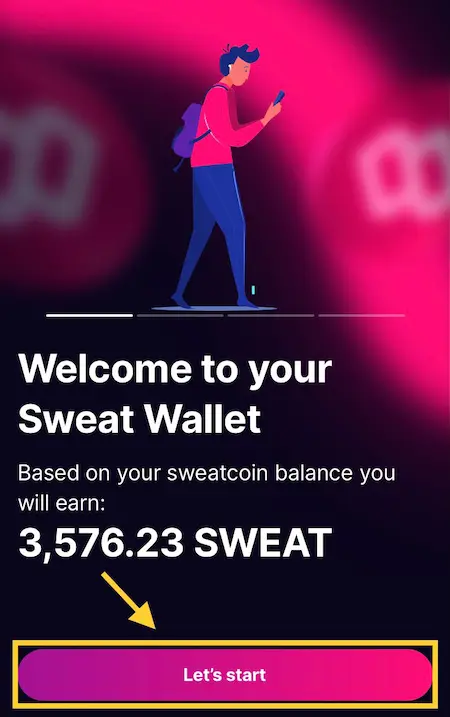 SWEATCOIN新ウォレットアプリ（Sweat  Wallet)の設定方法